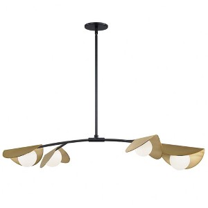 Dainolite Emma 4 - Light Pendant in  Matte Black/Aged Brass - 1 of 1