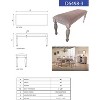 Kings Brand Almon 2 Tone Brown Wood Upholstered Dinette Dining Room Bench - 3 of 4
