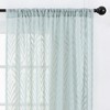 Chanasya 2pk Leaf Voile Sheer Window Curtain Panels - Set of 2 - image 3 of 4