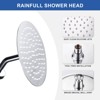 WOWOW 1-Spray Patterns with 1.8 GPM 8 in. Wall Mount Rain Fixed Shower Head in Brushed Nickel - 3 of 4