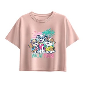 Girls' - Paw Patrol - Vacay Mode Short Sleeve Boxy Graphic T-Shirt - 1 of 3
