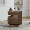 CAVINAS 29.1" Swivel Accent Chair with Weathered Base,360° Rotating Open Back Club Chair,Arm Chair for Living Room,Nursery - 4 of 4