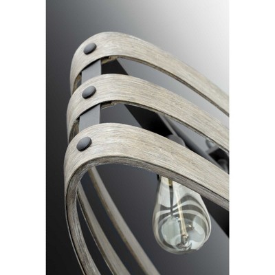 Gulliver Graphite and Weathered Gray 4-Light Linear Chandelier