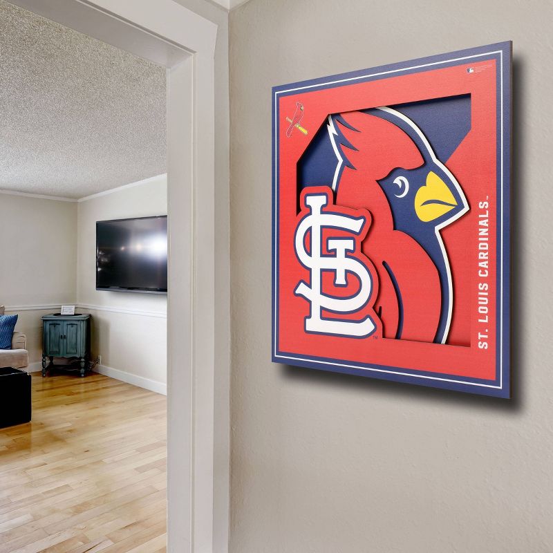 MLB St. Louis Cardinals 3D Logo Series Wall Art - 12&#34;x12&#34;, 3 of 5