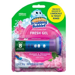 Scrubbing Bubbles Fresh Gel Toilet Cleaning Stamp Floral Fusion Scent - 6ct/1.34oz