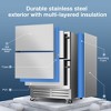 SOZT 23.4 in. 4.9 cu. ft. Stainless Steel Built-In Under Counter Drawer Beverage Fridge with Double Drawer - 3 of 4