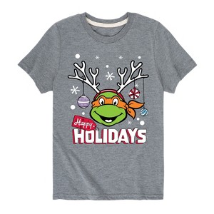 Boys' - Teenage Mutant Ninja Turtles - Happy Holidays Short Sleeve Graphic T-Shirt - 1 of 4