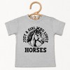 Girl Who Loves Horses Circle - Toddler Short Sleeve Graphic T-Shirt - 2 of 3