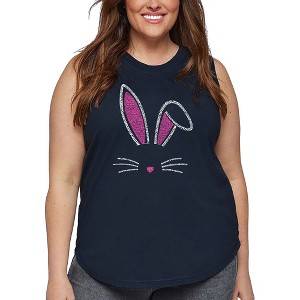 LA Pop Art Women's Word Art Tank Top - Bunny Ears - 1 of 4