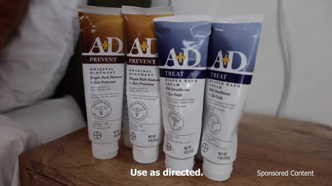A+D Zinc Oxide Diaper Rash Cream - 4oz, 2 of 7, play video
