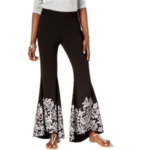 I.N.C International Concepts Womens Flare Casual Wide Leg Pants, Black, 12 - 1 of 1