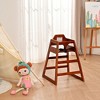 BABYYER Wooden High Chair, Baby Feeding Seat with Adjustable Safety Straps, Eat & Grow High Chair Dining, Eating, Studying - 2 of 4