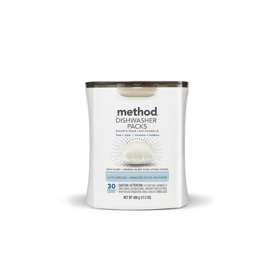 Method Dishwasher Packs Free + Clear - 30ct