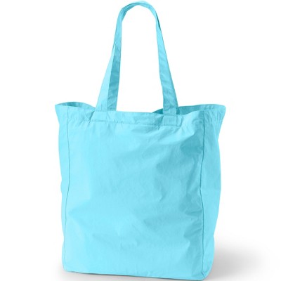 Large Blue Nylon Collapsible Beach Tote