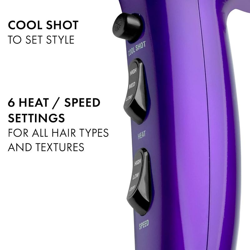 Hot Tools Pro Artist 1875W Turbo Ceramic + Ionic Hair Dryer | Fast Dry, Lightweight - HT7007CRM, 3 of 8