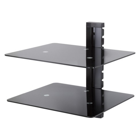 Wall Mounted Av Component Shelving System 2 Shelves Black Target - Cable Box Wall Mount Target