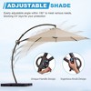 Hyleory 10/11/12 ft. Outdoor Curvy Cantilever Umbrella with Sand Bag Umbrella Base - 3 of 4