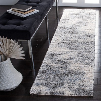Ivory Elegance Hand-Knotted Shag Runner Rug 2'x10'