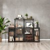 LEDREM Baker's Rack, Microwave Stand, Kitchen Storage Rack with Wire Basket, 6 Hooks, and Shelves, for Spices, Pots, and Pans - 3 of 4