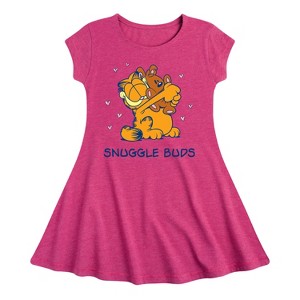 Girls' - Garfield - Snuggle Buds Fit & Flair Cap Sleeve Dress - 1 of 2