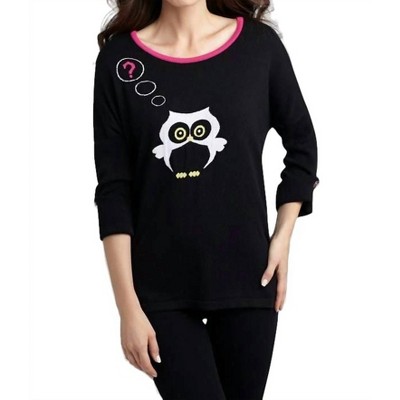 Women's Owl Graphic Sweater - ANGEL
