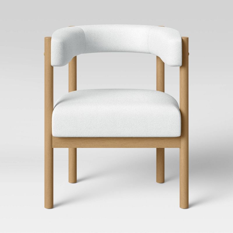 Kenova Upholstered Dining Chair with Wood Dowel Legs Cream - Threshold&#8482;, 4 of 16