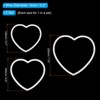 Unique Bargains Plastic DIY Craft Wreath Heart Shape Dream Catcher Rings 3 Sizes - 2 of 4