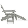 vidaXL Patio Adirondack Chair with Ottoman&Table Solid Fir Wood Gray - 3 of 4