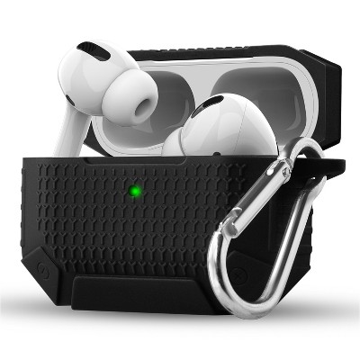 Vena Case for Apple AirPods 1st Generation, Rugged Protective Silicone Cover Case  Compatible with AirPods Gen 1 w/ Carabiner - Black