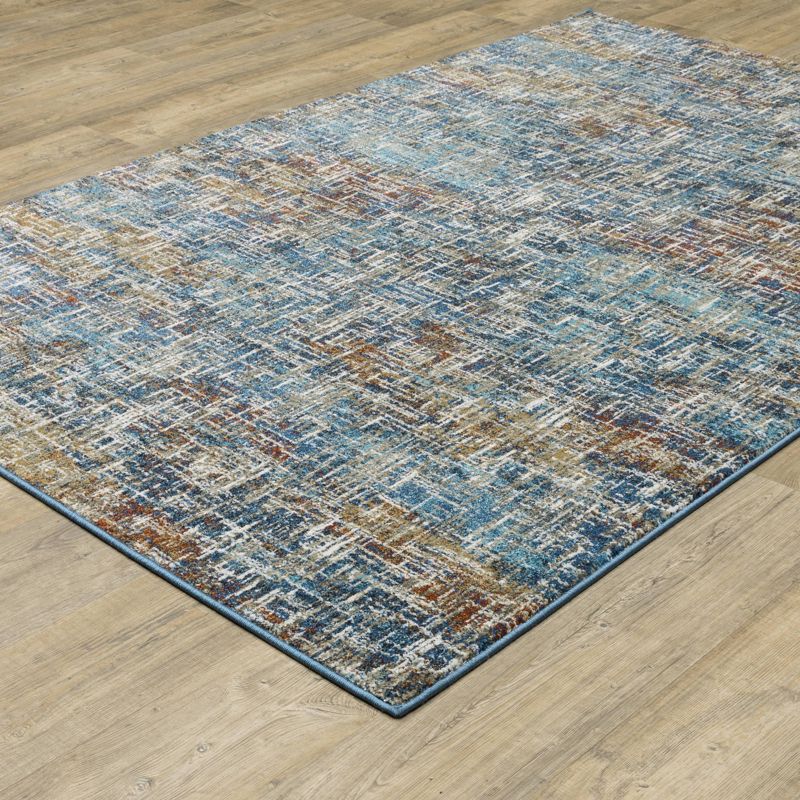 Victor Etched Abstract Area Rug Blue - Captiv8e Designs, 4 of 11