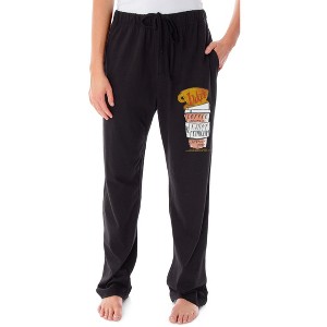 Gilmore Girls Womens' Luke's Diner Coffee Shot of Cynicism Pajama Pants Black - 1 of 3