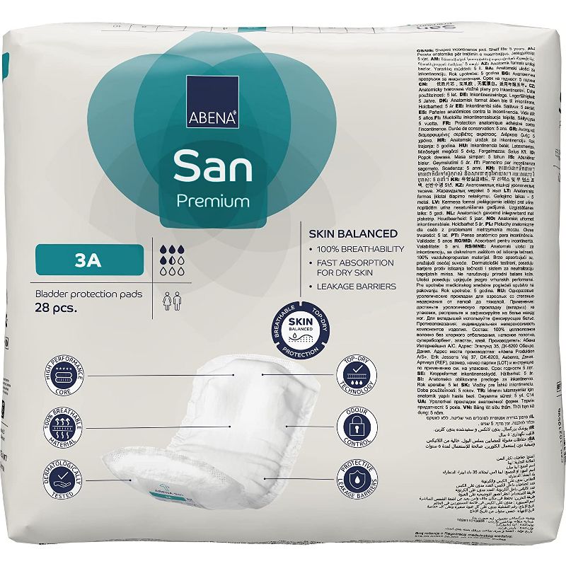 Abena San, Premium Incontinence Pads, Light Absorbency (Sizes 1 To 3A), 3 of 5