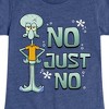 Girls' - SpongeBob SquarePants - No Just No Fitted Short Sleeve Graphic T-Shirt - 2 of 4