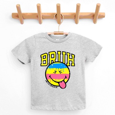 The Juniper Shop SmileyWorld Bruh Paint Drip Distressed Youth Short Sleeve Tee