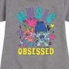 - Trolls - Music Obsessed Poppy and Branch Graphic Short Sleeve Fleece Dress - 2 of 4