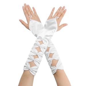 INSPIRE CHIC Women's Fingerless Elbow Length Hollow Out Gloves 1 Pair - 1 of 4