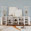 Combination TV Cabinet for TVs Up to 70", Large TV Stand with Bookshelves, Storage TV Cabinet, Multi-Functional Home Entertainment Center - 2 of 4