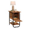 FURNIinspire End Tables Natural Cherry Finish Side Table Living Furniture Sofa Table Narrow Night Stand for Home Office, Brown, 15.5"*23.5"*36" - 2 of 4
