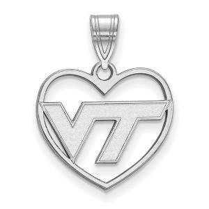 Black Bow Jewelry Sterling Silver Virginia Tech Hokies NCAA Pendant - 1 of 3