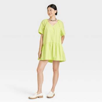 Women's Flutter Short Sleeve Mini Shift Dress - A New Day™