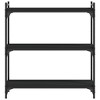 vidaXL Bookcase Storage Bookshelf Display Book Cabinet Black Engineered Wood - Black 31.5" 33.9" - 4 of 4