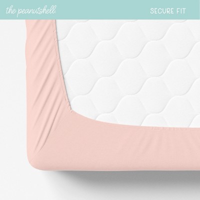 Organic Cotton Jersey Pink Floral Baby Bassinet Sheet Set