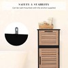 Evideco French Home Goods Compact Bathroom Storage Cabinet with Drawer and Vented Door, Black and Brown - Bergen Collection - 4 of 4