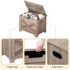 Storage Bench, Storage Chest with 2 Safety Hinges,Liftable top, Shoe Bench Retro Wooden, for Entryway, Bedroom, Living Room - 2 of 4