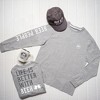 Pavilion Gift Company - People - Heather Gray Long Sleeve T-Shirt - Shirts - 3 of 4