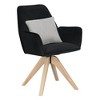 Take a Seat Miranda Swivel Accent Chair: Black Velvet, 360-Degree Movement - Breighton Home - 3 of 4