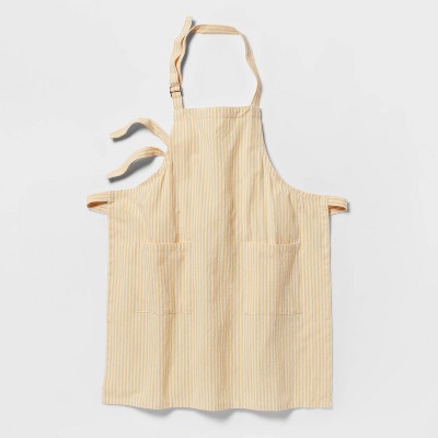 MÅLA Apron with long sleeves, yellow - IKEA CA