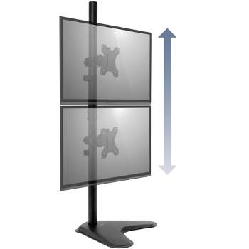 Mount-It! Height Adjustable Full Motion Vertical Dual Monitor Stand Fits 17" - 32" Screens, 17.6 lbs. Weight Capacity per Monitor
