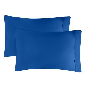 300 Thread Count Rayon From Bamboo Solid Set of 2 Pillowcase Set by Blue Nile Mills - 1 of 4