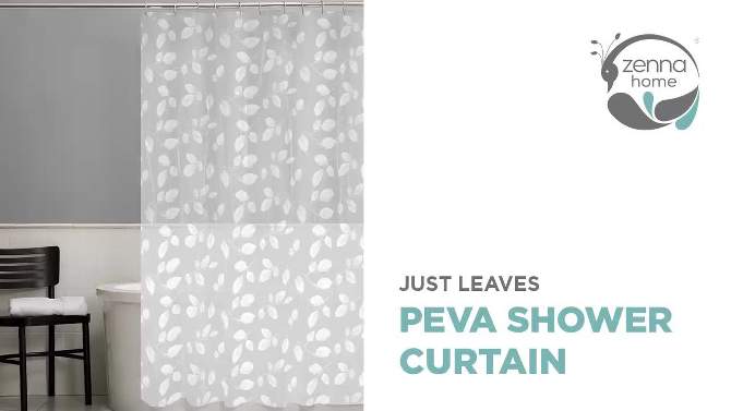 Just Leaves PEVA Shower Curtain - Zenna Home, 2 of 7, play video